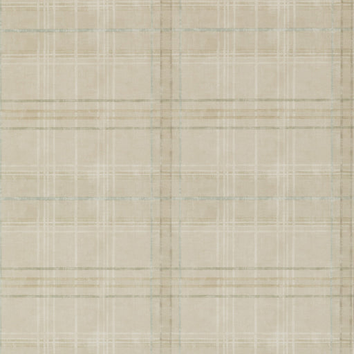 MULBERRY - SHETLAND PLAID- STONE - Wallcovering by the Roll STONE