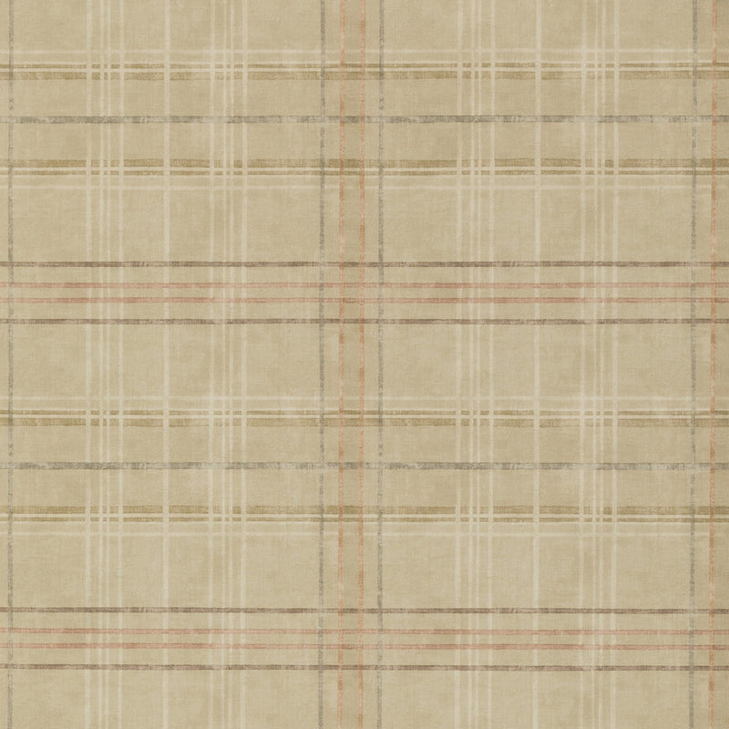 MULBERRY - SHETLAND PLAID- SAND - Wallcovering by the Roll SAND