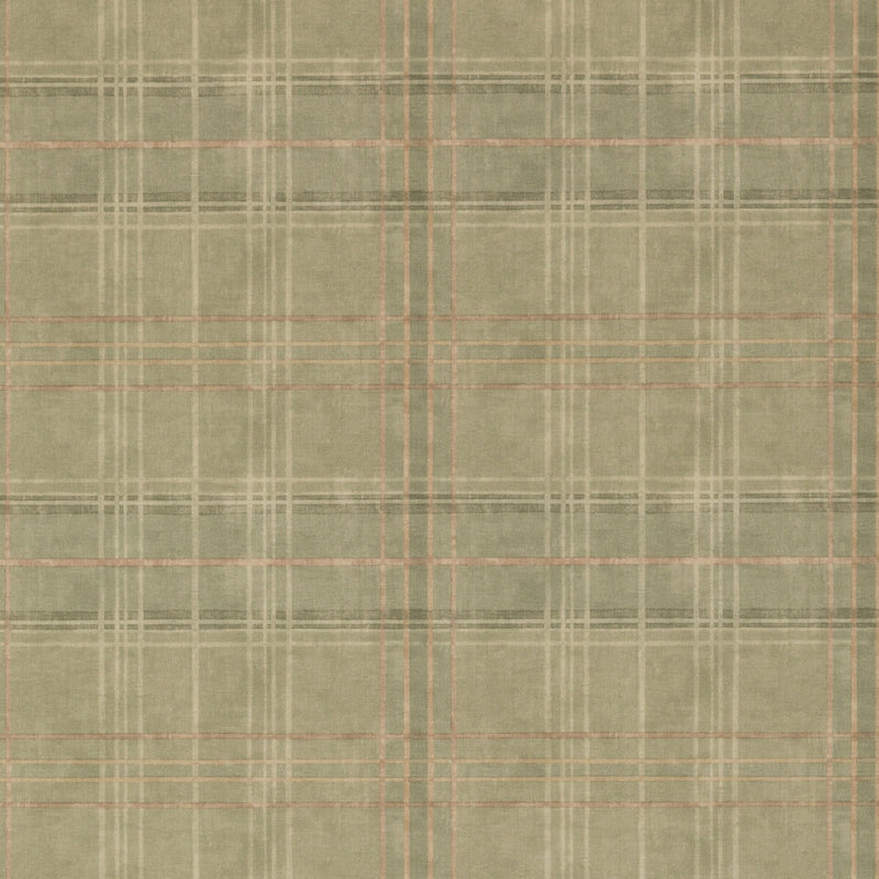 MULBERRY - SHETLAND PLAID- LOVAT - Wallcovering by the Roll LOVAT