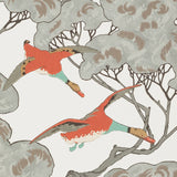 MULBERRY - FLYING DUCKS- CORAL/CLAY - Wallcovering by the Roll