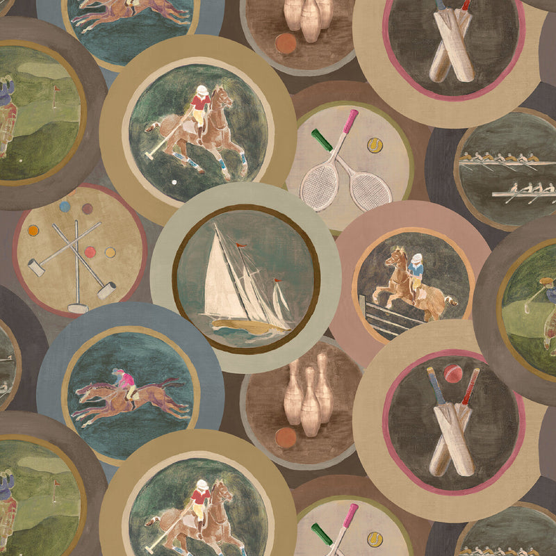 MULBERRY - SPORTING LIFE- WOODSMOKE - Wallcovering by the Roll WOODSMOKE