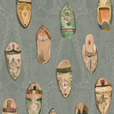 MULBERRY - BABOUCHES- TEAL - Wallcovering by the Roll