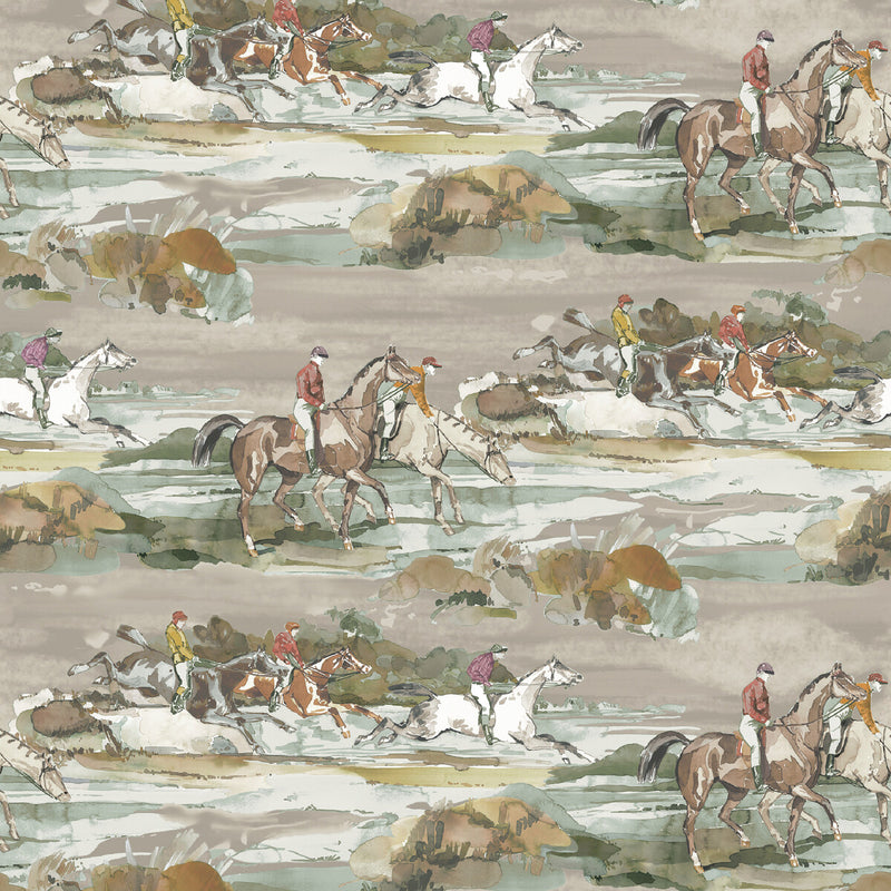 MULBERRY - MORNING GALLOP- GREY/SAND - Wallcovering by the Roll GREY/SAND