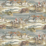 MULBERRY - MORNING GALLOP- BLUE/SAND - Wallcovering by the Roll