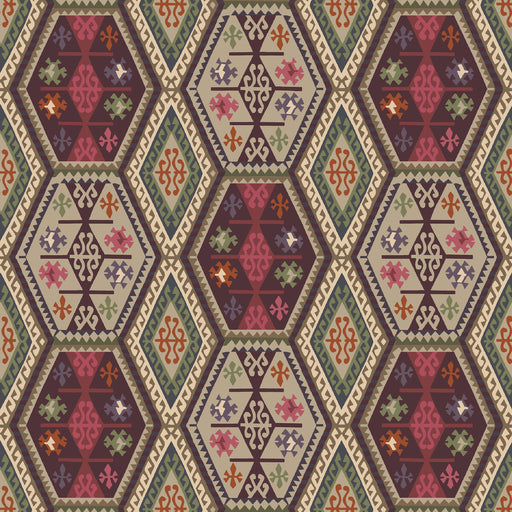MULBERRY - BUCKLAND- RED/PLUM - Wallcovering by the Roll RED/PLUM