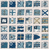 MULBERRY - NAVAL ENSIGNS- BLUE - Wallcovering by the Roll