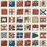 MULBERRY - NAVAL ENSIGNS- RED/BLUE - Wallcovering by the Roll