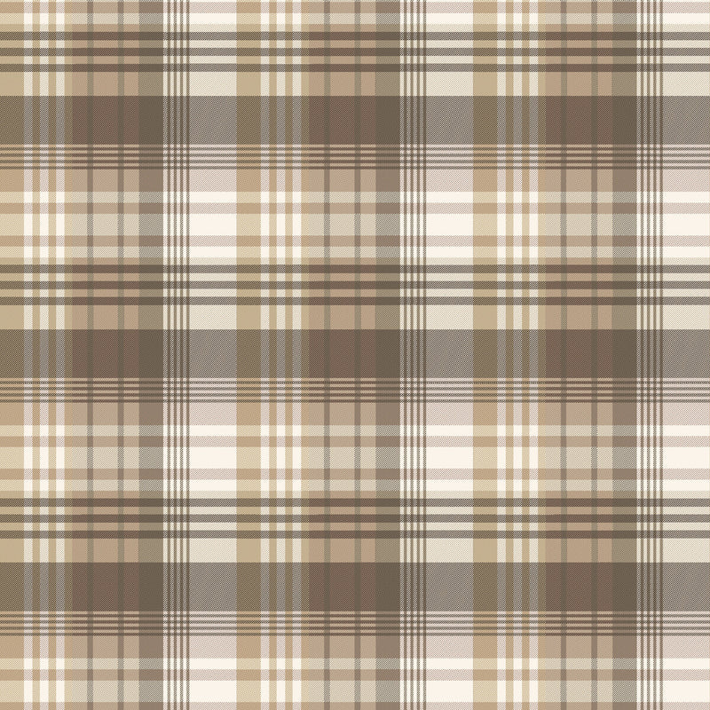 MULBERRY - MULBERRY ANCIENT TARTAN- WOODSMOKE - Wallcovering by the Roll WOODSMOKE