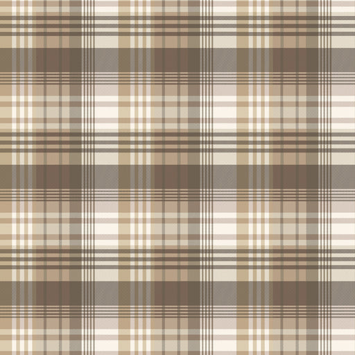 MULBERRY - MULBERRY ANCIENT TARTAN- WOODSMOKE - Wallcovering by the Roll WOODSMOKE