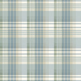 MULBERRY - MULBERRY ANCIENT TARTAN- AQUA - Wallcovering by the Roll