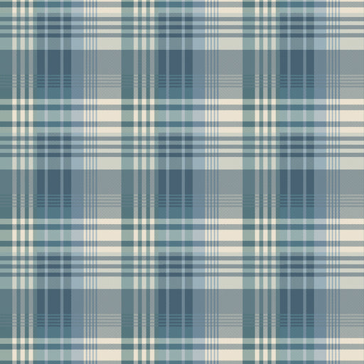 MULBERRY - MULBERRY ANCIENT TARTAN- TEAL - Wallcovering by the Roll TEAL