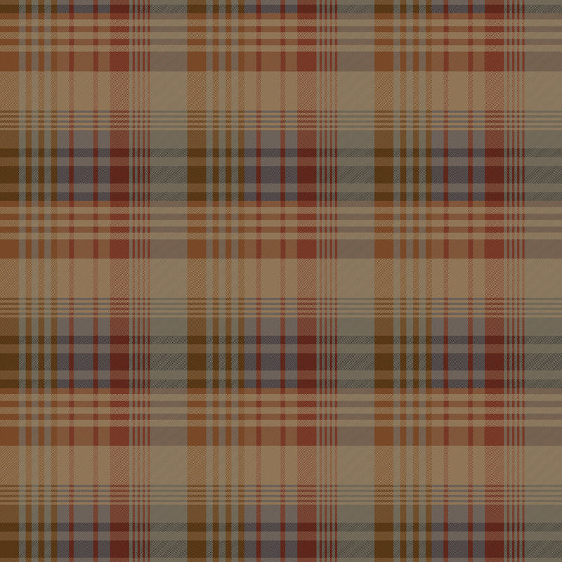 MULBERRY - MULBERRY ANCIENT TARTAN- RED/BLUE - Wallcovering by the Roll RED/BLUE