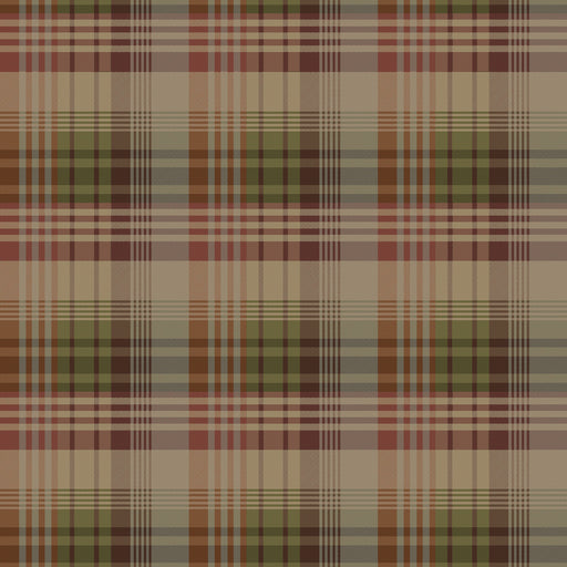 MULBERRY - MULBERRY ANCIENT TARTAN- RED/PLUM - Wallcovering by the Roll RED/PLUM