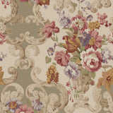MULBERRY - FLORAL ROCOCO- RED/PLUM - Wallcovering by the Roll