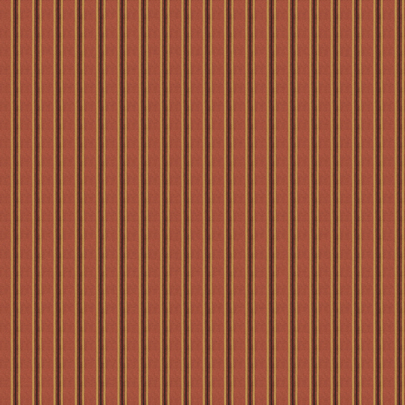 MULBERRY - SOMERTON STRIPE- RUSSET - Wallcovering by the Roll RUSSET