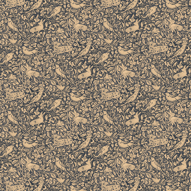 MULBERRY - HEDGEROW- INDIGO - Wallcovering by the Roll INDIGO