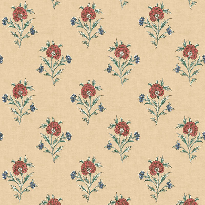 MULBERRY - SOMERTON- RED/GREEN - Wallcovering by the Roll RED/GREEN