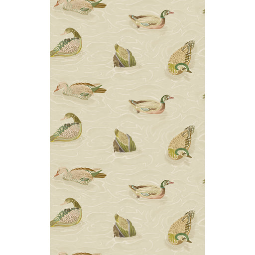 MULBERRY - DUCK POND- EMERALD/STONE - Wallcovering by the Roll EMERALD/STONE