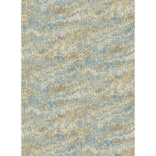 MULBERRY - END PAPER- BLUE/SAND - Wallcovering by the Roll BLUE/SAND