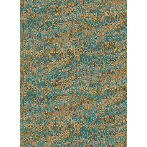 MULBERRY - END PAPER- TEAL - Wallcovering by the Roll TEAL