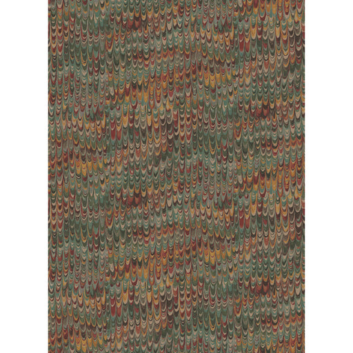 MULBERRY - END PAPER- RED/GREEN - Wallcovering by the Roll RED/GREEN