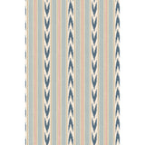 MULBERRY - NEWPORT STRIPE- BLUE/RED - Wallcovering by the Roll