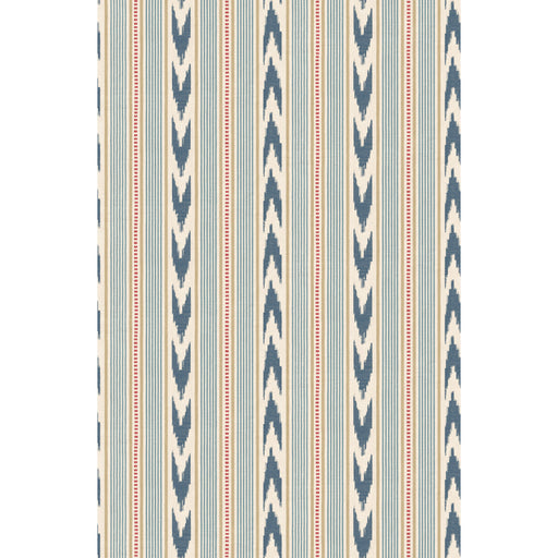 MULBERRY - NEWPORT STRIPE- BLUE/RED - Wallcovering by the Roll BLUE/RED