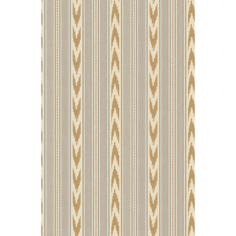 MULBERRY - NEWPORT STRIPE- BLUE/SAND - Wallcovering by the Roll BLUE/SAND