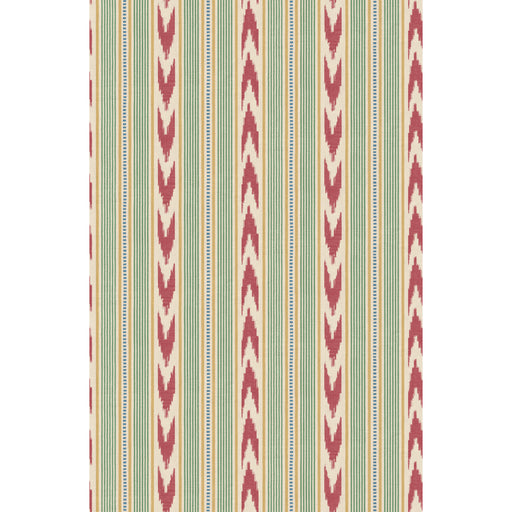 MULBERRY - NEWPORT STRIPE- RED/GREEN - Wallcovering by the Roll RED/GREEN