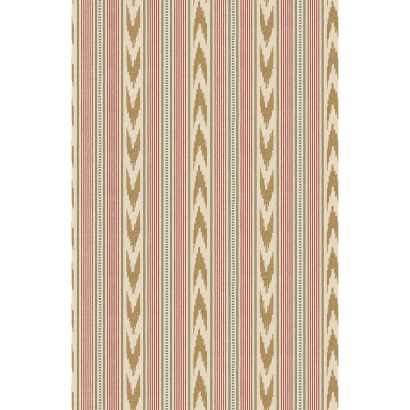 MULBERRY - NEWPORT STRIPE- OLD RED/SAND - Wallcovering by the Roll OLD RED/SAND
