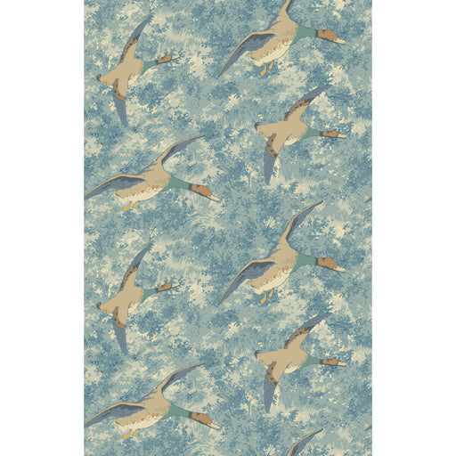 MULBERRY - FOREST DUCKS- BLUE - Wallcovering by the Roll BLUE