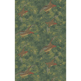 MULBERRY - FOREST DUCKS- EMERALD - Wallcovering by the Roll