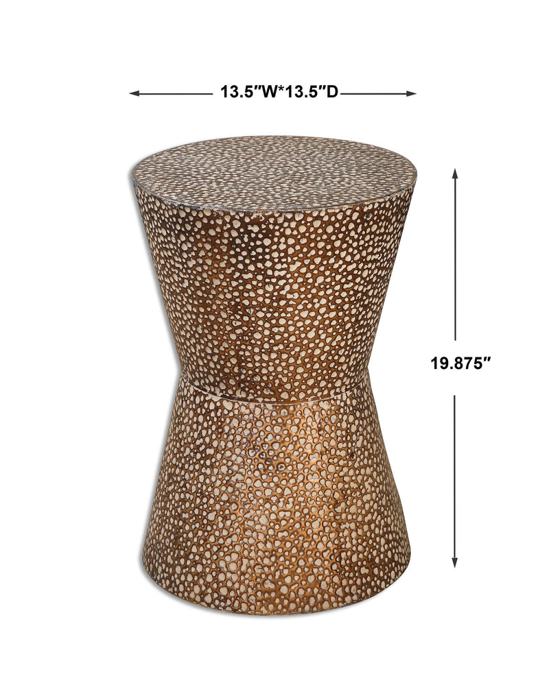 Uttermost Cutler Drum Shaped Accent Table