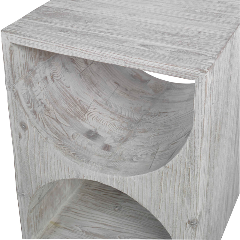 Uttermost Hans White Side Table