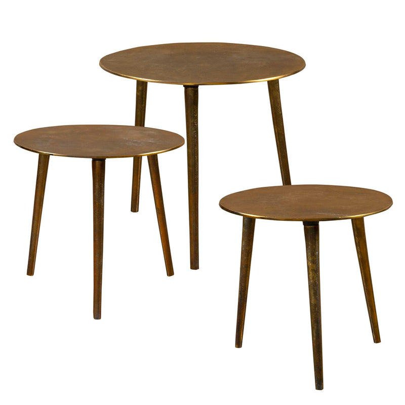 Uttermost Kasai Gold Coffee Tables Set/3