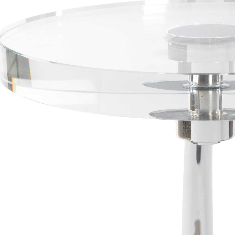 Uttermost Waveney Nickel Drink Table