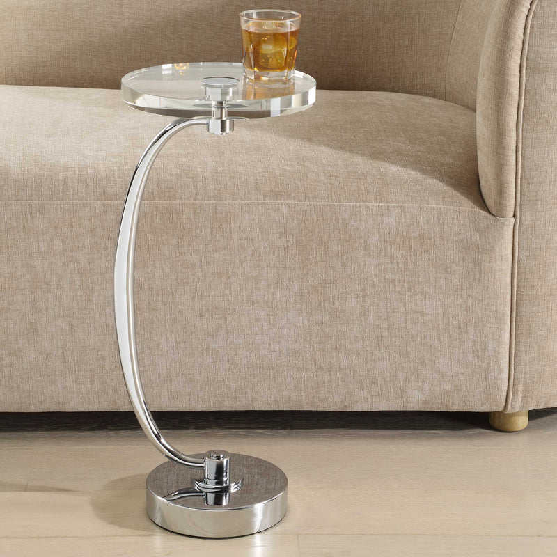 Uttermost Waveney Nickel Drink Table