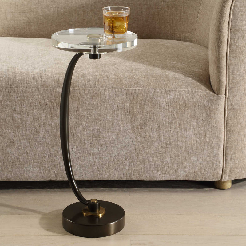 Uttermost Waveney Bronze Drink Table