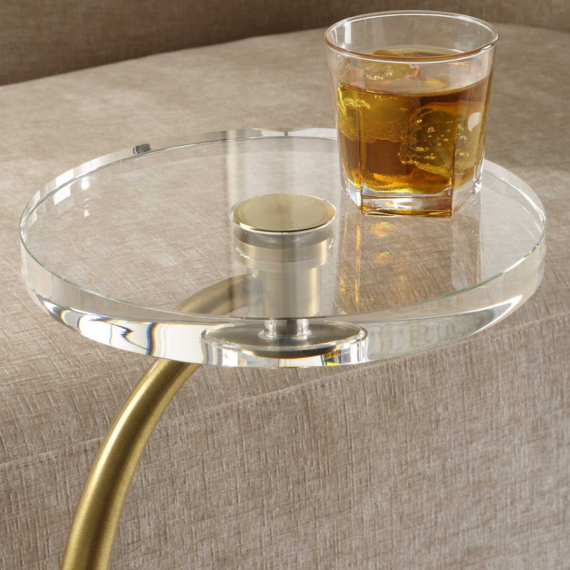 Uttermost Waveney Brass Drink Table