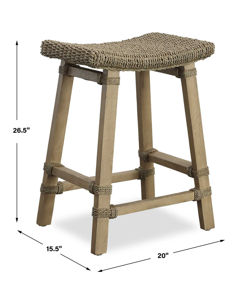 Uttermost Everglade Sea Grass Counter Stool