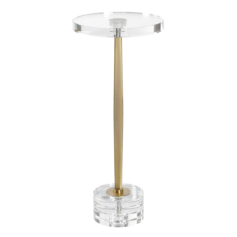 Uttermost Groove Crystal Drink Table