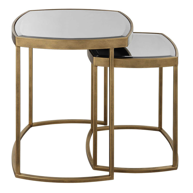 Uttermost Vista Gold Nesting Tables Set Of 2