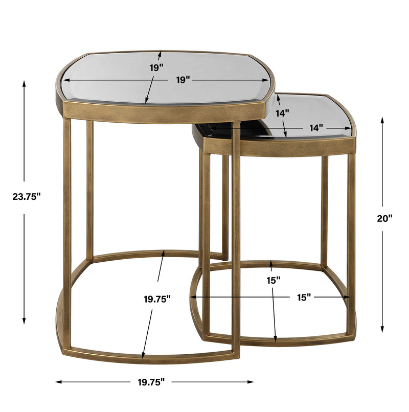Uttermost Vista Gold Nesting Tables Set Of 2