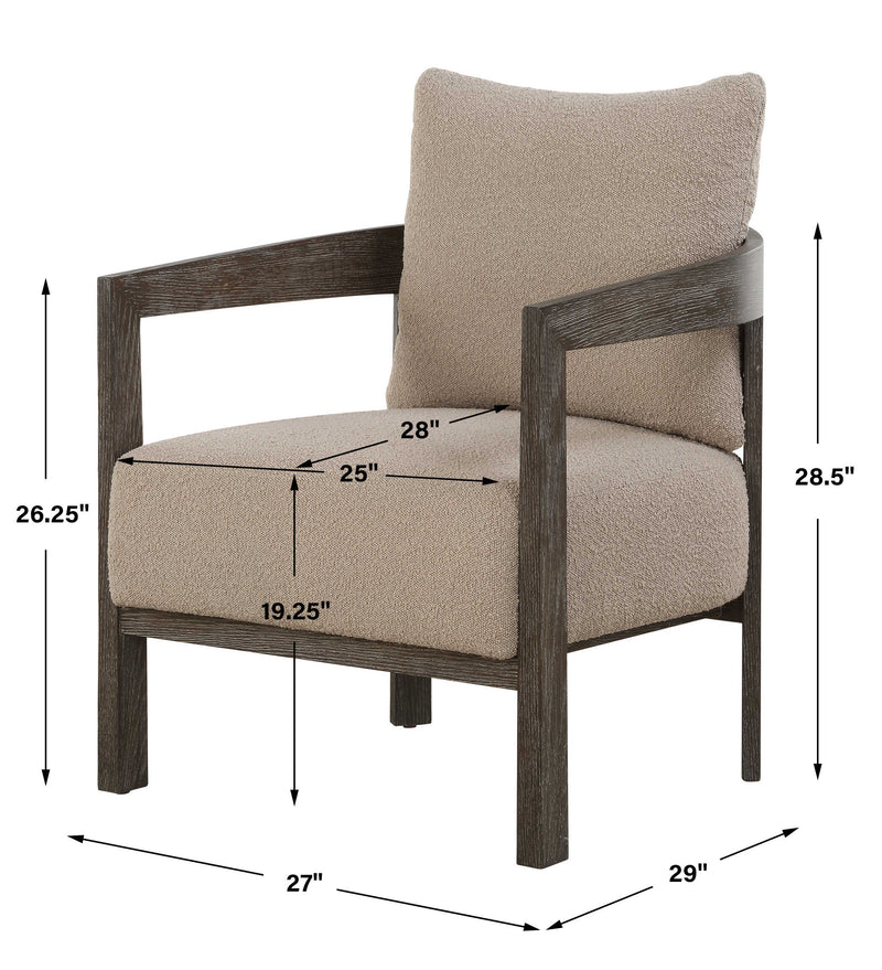 Uttermost Sienna Sand Fabric Accent Chair