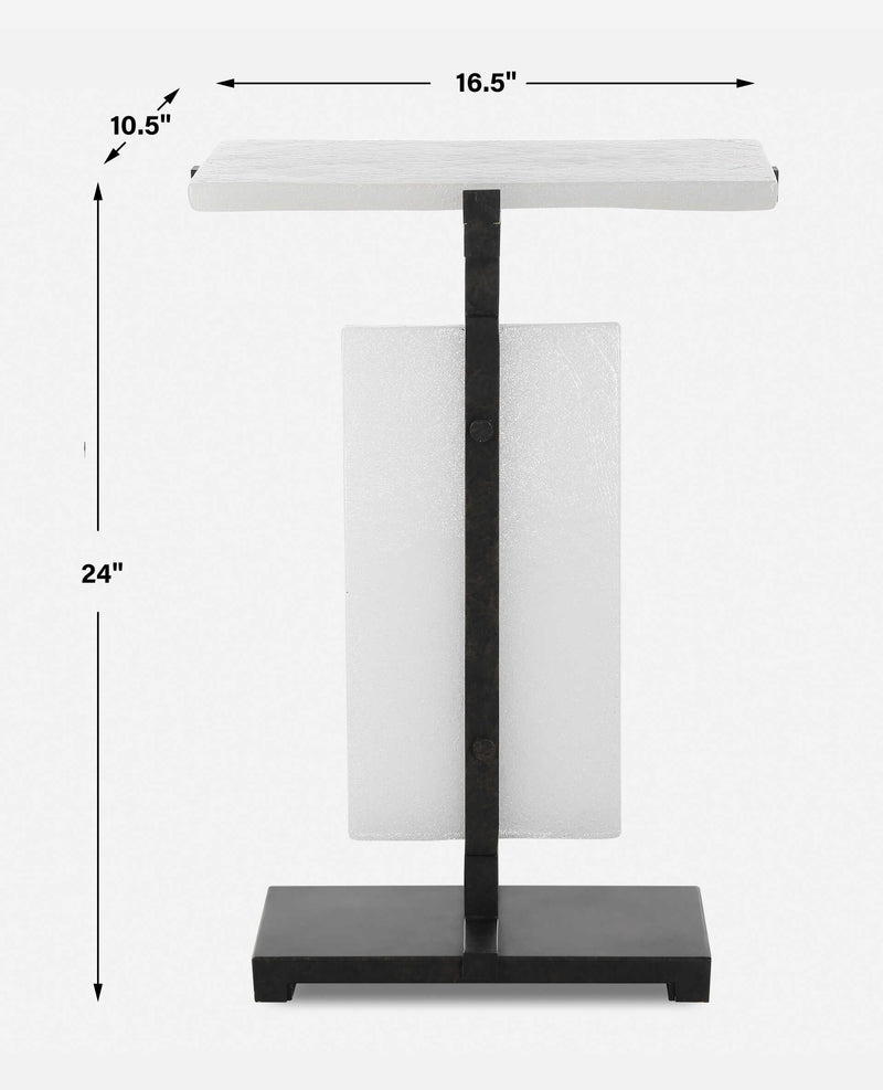 Uttermost Elements Bubble Glass Accent Table