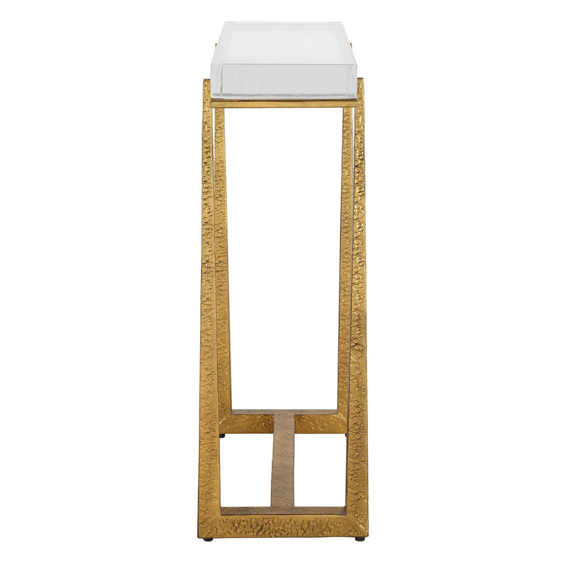 Uttermost Midas Thick Crystal Accent Table