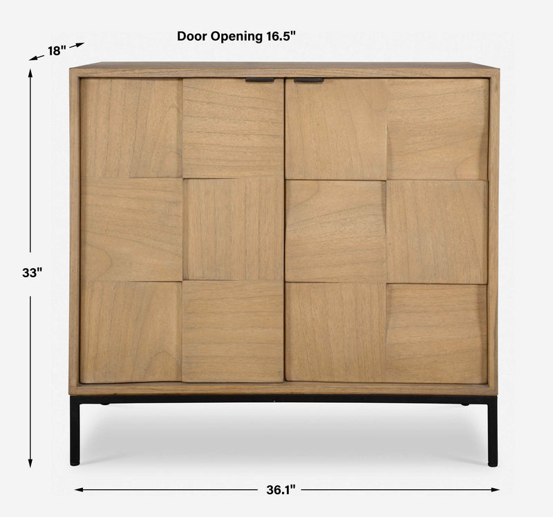 Uttermost Lorenzo Geometric 2 Door Cabinet