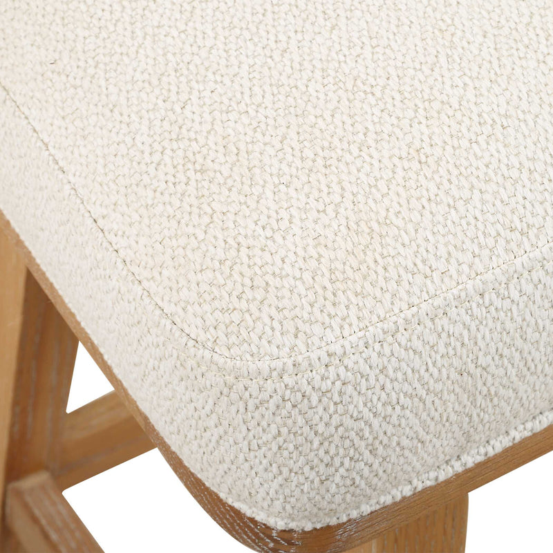 Uttermost Klismos Off-White Fabric Counter Stool