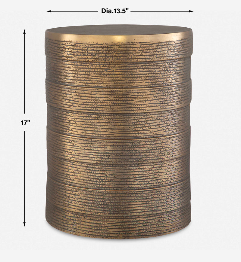 Uttermost Odin Antique Brass Accent Table