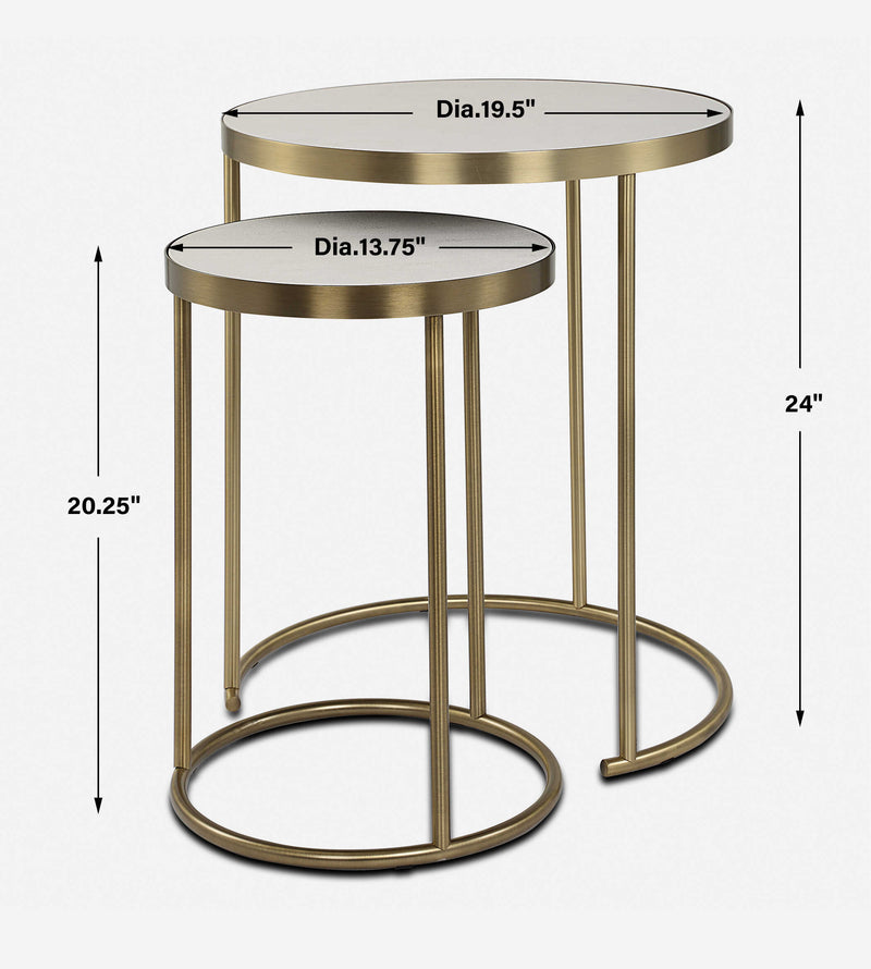Uttermost Aragon White Nesting Tables Set/2